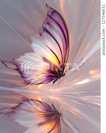 Abstract gradient color butterfly Abstract gradient color butterfly 127546631