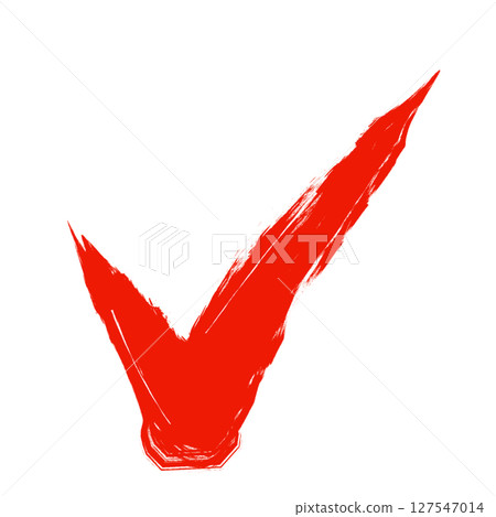 Red brush check mark Red brush check mark 127547014