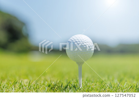 A golf course with beautiful fresh green grass A golf course with beautiful fresh green grass 127547052