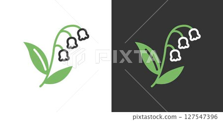 鈴蘭向量圖標 127547396