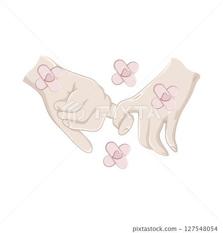 Illustration of Couple holding hands Illustration of Couple holding hands 127548054