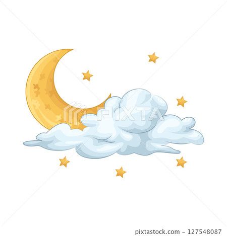 Illustration of Cloudy Night Illustration of Cloudy Night 127548087