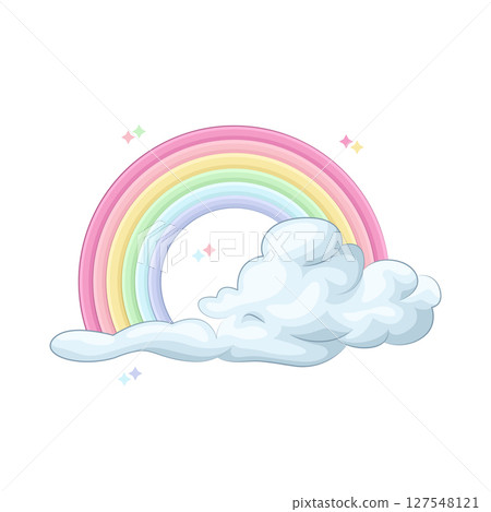 Illustration of Cloud and Rainbow Illustration of Cloud and Rainbow 127548121