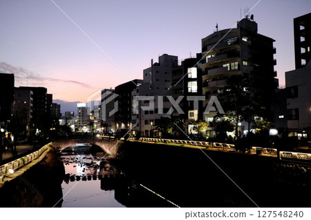 The city of Nagasaki dyed in the twilight The city of Nagasaki dyed in the twilight 127548240