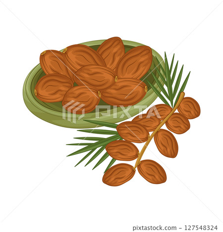 Illustration of Date Fruit 127548324