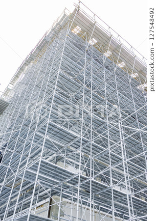 External scaffolding Construction site 127548492