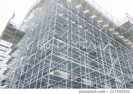 External scaffolding Construction site 127548502