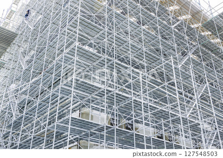External scaffolding Construction site 127548503