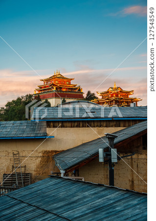 Dafo Temple with Sunset Sky 127548549