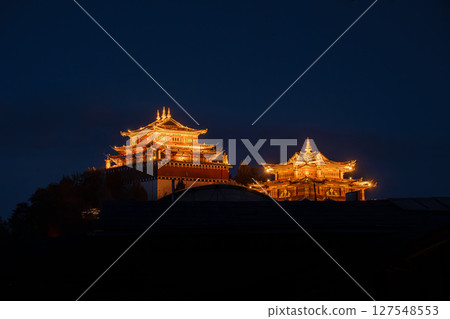 Dafo Temple Buildings at Dusk Dafo Temple Buildings at Dusk 127548553