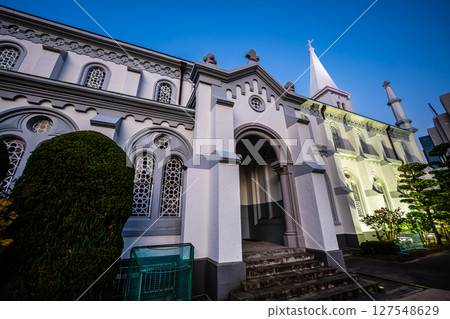 Evening view of Nakamachi Church [Nagasaki City] 127548629