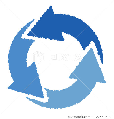 Spinning light blue circular arrow icon 127549500