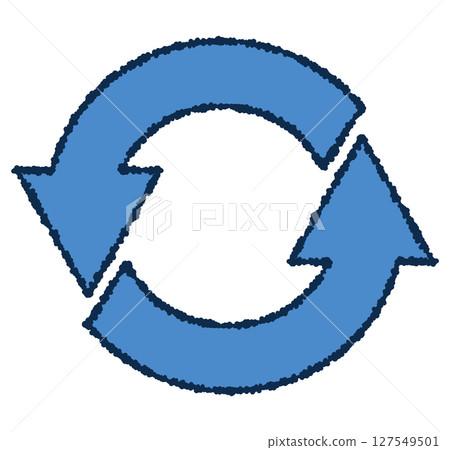 Spinning light blue circular arrow icon 127549501