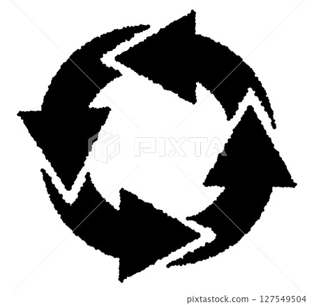Spinning circular black arrow icon Spinning circular black arrow icon 127549504