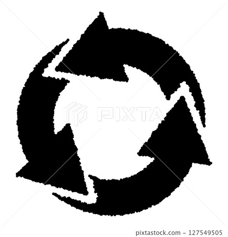 Spinning circular black arrow icon 127549505