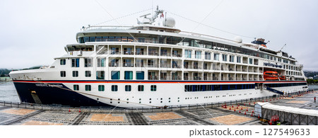 Nagasaki Port Cruise Ship Arrival (Hanseatic Inspiration) Matsugae Pier Panorama [Nagasaki City] 127549633