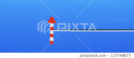 A simple landscape with blue sky and arrows 127549675