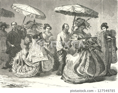妓女的旅程:亨伯特的《幕末日本圖鑑》1874年 妓女的旅程:亨伯特的《幕末日本圖鑑》1874年 127549785