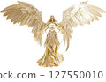 金色的女性守護神鵰像 127550010