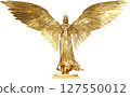 金色的女性守護神鵰像 127550012