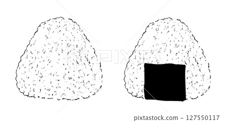 Pen drawing of rice ball Pen drawing of rice ball 127550117
