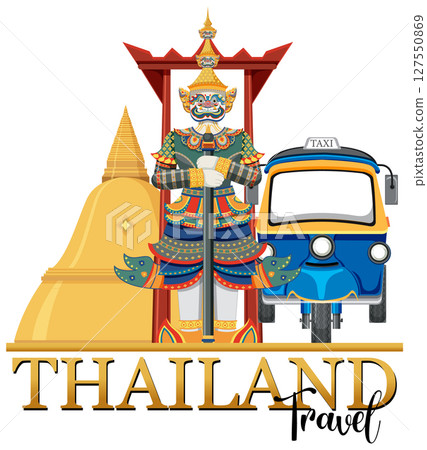 Cultural Icons of Thailand in Vector Art Cultural Icons of Thailand in Vector Art 127550869