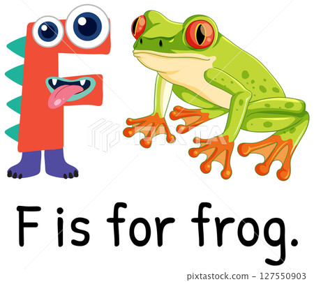 Alphabet Illustration: F is for Frog 127550903
