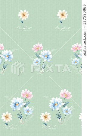 Serene Floral Pattern Collection for Calming Decor Serene Floral Pattern Collection for Calming Decor 127550969