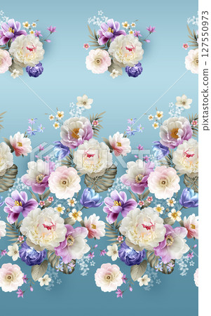 Serene Floral Pattern Collection for Calming Decor 127550973