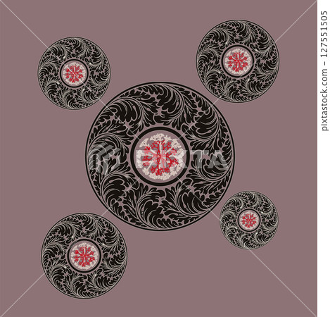 Assorted Decorative Patterns for Artistic Creations 127551505