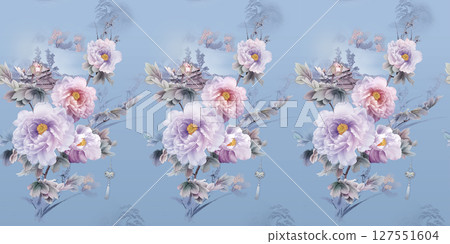 Floral And Geometric Motifs For Design Projects 127551604