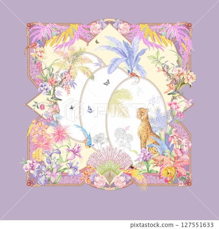 Floral And Geometric Motifs For Design Projects 127551633