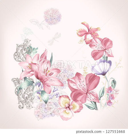 Floral And Geometric Motifs For Design Projects Floral And Geometric Motifs For Design Projects 127551668