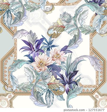 Floral And Geometric Motifs For Design Projects Floral And Geometric Motifs For Design Projects 127551677