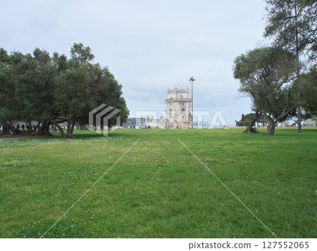 Belem Tower, Lisbon, Portugal, May morning, after the rain 127552065
