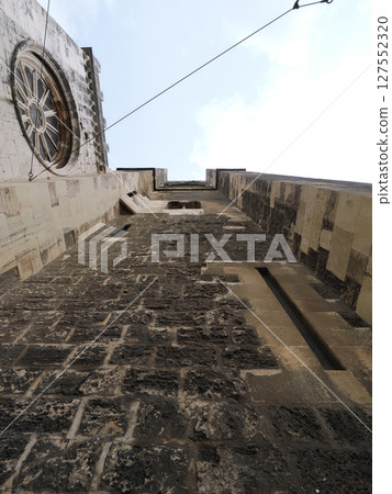 Portugal, Lisbon, Lisbon Cathedral, cloudy day in May 127552320