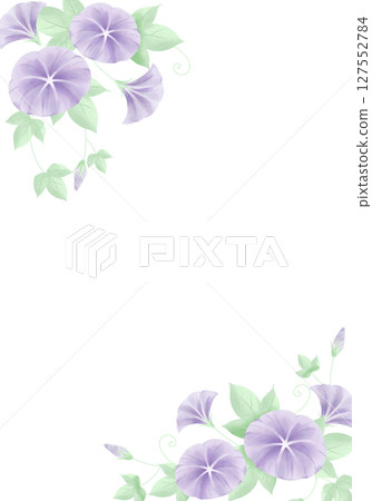 水彩牽牛花框（垂直） 127552784