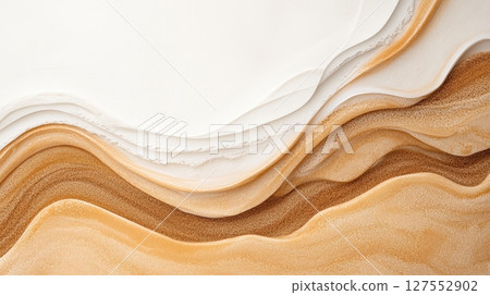 Warm Mocha Gradient Paperboard with Soft Vignette and Flowing Curves 127552902
