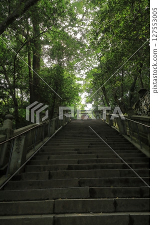 金刀比羅神社通往常盤神社的石階景觀 金刀比羅神社通往常盤神社的石階景觀 127553005