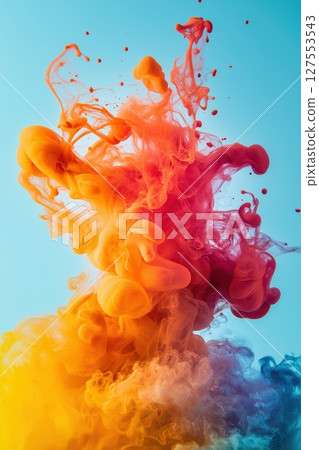 Vibrant Abstract Splash Wallpaper in Watercolor Style Inviting Creativity and Imagination 127553543