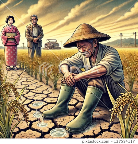 Rice shortage due to poor harvest caused by lack of rain Rice shortage due to poor harvest caused by lack of rain 127554117