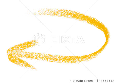 Yellow arrow symbol colored pencil isolated on transparent background Yellow arrow symbol colored pencil isolated on transparent background 127554358