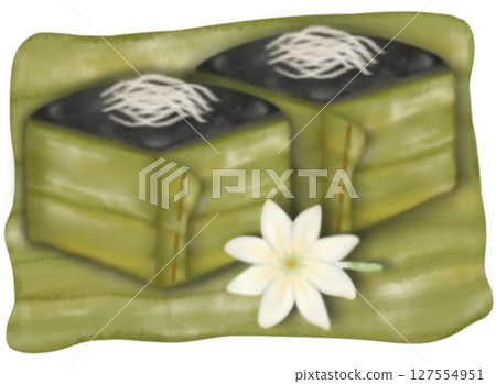 Thai Traditional Desserts Cute Collection hand drawn style illustrations. Thai Traditional Desserts Cute Collection hand drawn style illustrations. 127554951