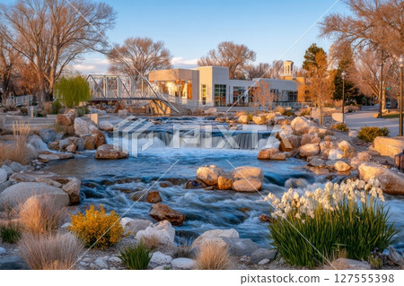 Drought water canal formation is attributed to natural disasters in the dry season Drought water canal formation is attributed to natural disasters in the dry season 127555398