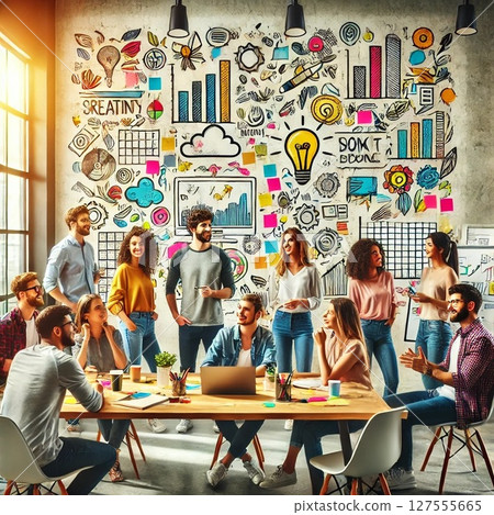 Group discussion using web monitors 127555665
