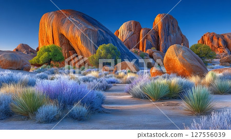 California's Joshua Tree National Park during sunset, USA 127556039