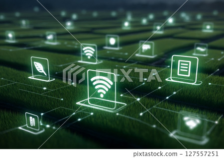 The integration of the internet of things into agriculture has led to smart farming and industrial agriculture, with farmers relying on augmented reality technology for field control, monitoring, and 127557251