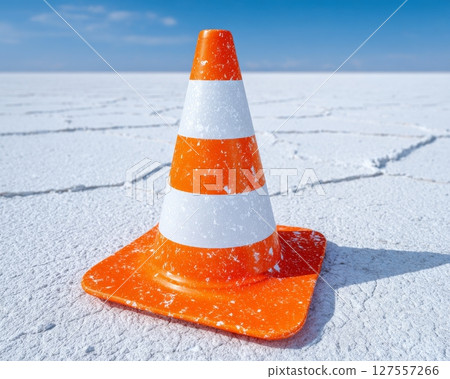 Nevada's vast Black Rock Desert is home to a single traffic cone 127557266