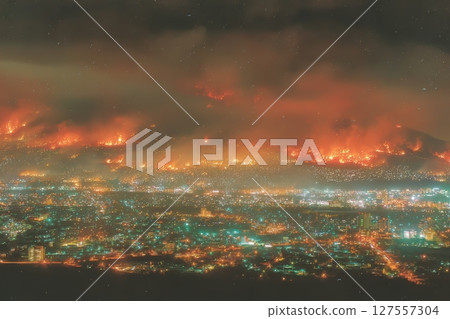 In 2001, lava flowed from the Monti Calcarazzi fissure on Mount Etna's flank, posing a threat to Nicolosi below in Sicily 127557304