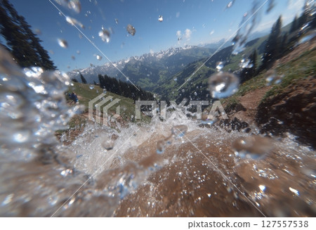 The Krimml Waterfalls are located in the High Tauern National Park, Salzburg 127557538